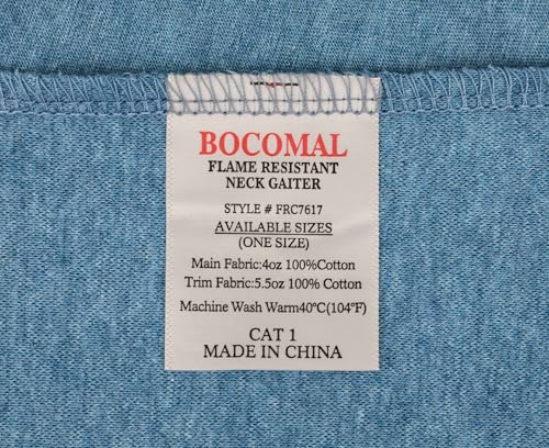 Image of BOCOMAL FR Neck Gaiter Face Mask for Summer 4oz EX Lightweight Flame Resistant Welding Hood-CAT1
