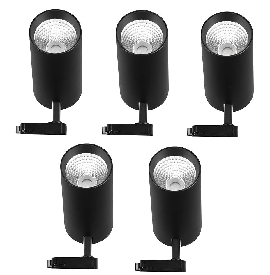 20 Watt, Warm White Black Colour Track Light, Spot Light/Focus Light (Heavy Gauge), Track Rail Not Included (Pack of 5, Warm White, 20, Watts)-picture-22