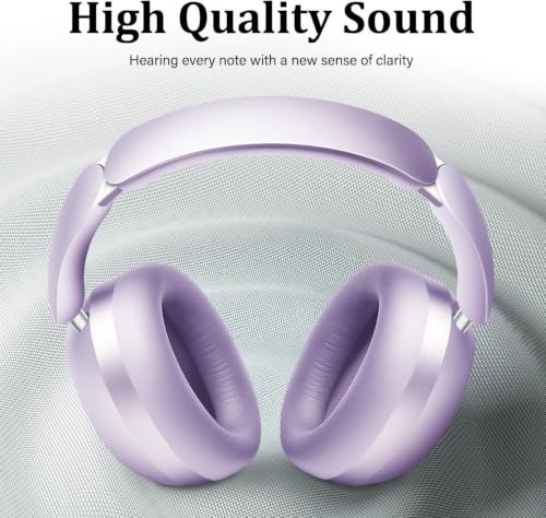 Image of Wentronic Y04 Wireless Over-Ear Headphones, Active Noise Cancelling, Purple