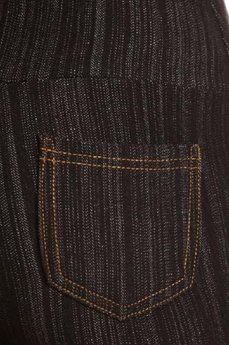 Women's High Waisted Jeggings- Light Fleece Lined Pull On Skinny Pants Stretch Knit Denim Leggings Regular -Plus Size4