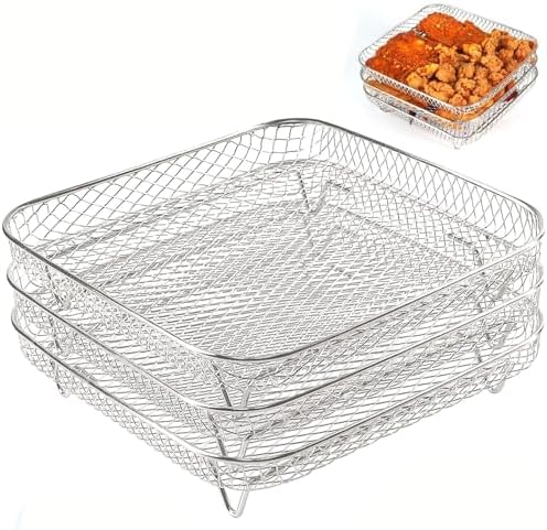 3 Pezzi Cestelli Per Friggitrice Ad Aria Vassoio Per Cestello Per 3-pezzi-cestelli-per-friggitrice-ad-aria-vassoio-per-cestello-per