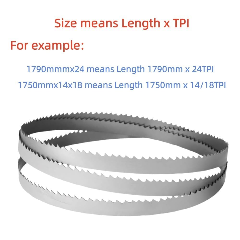 Taglierina professionale con lama for sage bimetallica M42 da 1 pezz0, lama a fascia larga 13 mm e spessa 0,6 mm for il taglio di metalli in legno duro(1790MMx24)