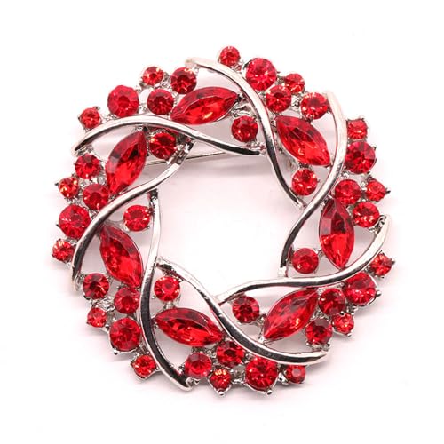 Image of Colorful Rhinestone Crystal Sunflower Brooch Pin for Women Dress Hat Decoration