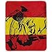 Gustave Tomlinson Taureau de Charge Tauromachie sur Le Drapeau Espagnol Couvertures de Jet Chaudes et Douces Couverture en Microfibre en Peluche Courte en Velours léger