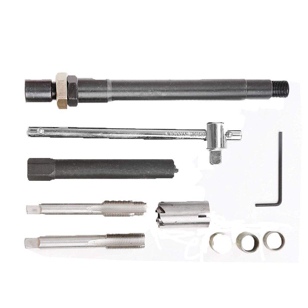 KIT DE REPARACION DE ROSCAS DE BUJIAS 27 PIEZAS para reparar roscas en culata, roscas de bujias