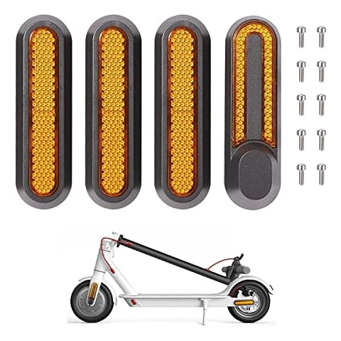 Yungeln 4er Set Scooter Ersatzteiil Scooter Seitenabdeckungen mit Rückstrahler aus Kunststoff Cover