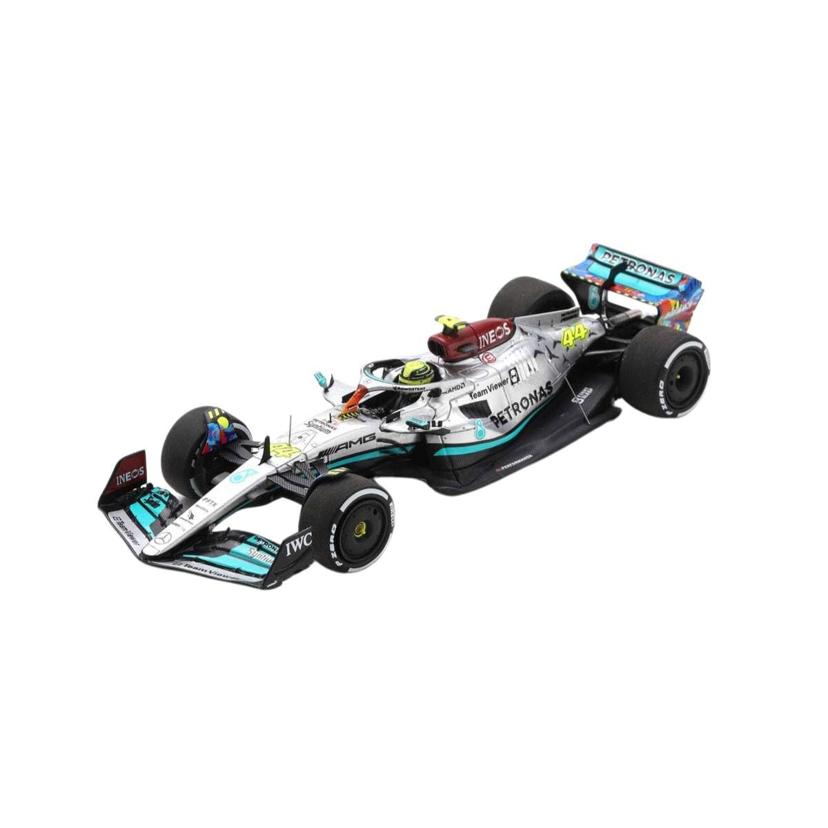スパーク メルセデスW13 #44 マイアミ 2022 特別カラーリング Amazon.com: Spark - MER W13 E Performance - Miami GP 2022-1/43