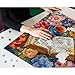 Larkipuzz Books 1000 Piece Jigsaw Puzzle for Adults, Quilted Book Tea Cup Teapot Puzzle, Colorful Floral Garden Theme for Plant Lovers