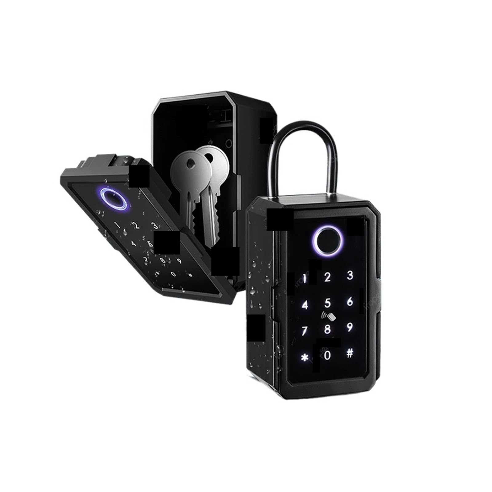 Cassetta di sicurezza, Cassetta Di Sicurezza For Chiavi Intellinti Con Accesso Remoto Impermeabile In Metallo For Hider Impronte Digitali Codice Digitale App Cassette Sicure(Tuya app)