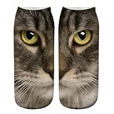 YiNLuax Divertidos calcetines de animales para hombres y mujeres, novedades, estampado 3D, botín de animales, divertido, estampado, algodón, vestido, regalos, novedades, calcetines, e, Talla única