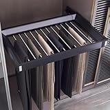 XHKJYSDP Pull Out Pants Rack for Closet, 23.6-33.4in Adjustable Width Wardrobe Trousers Hangers, Space Saving Retractable Jeans Organizer