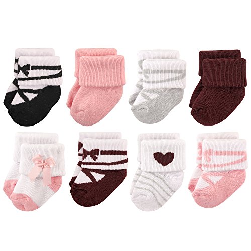 Image of Hudson Baby Baby 8-pack Cotton Rich Newborn and Terry Socks