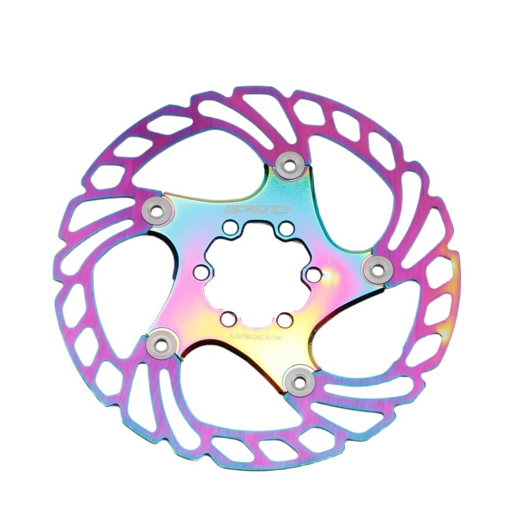 Disco Freno Rotor Flotante Engrosado de Bicicleta de montaña 140 mm 160 mm 180 mm 203 mm Bike de Carretera Fuerte de Disco de enfriamiento Rotors Rainbow MTB Freno Disco(180mm)