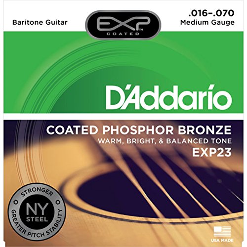 Image of D'Addario EXP23 EXP Coated Baritone Guitar Strings, 16-70