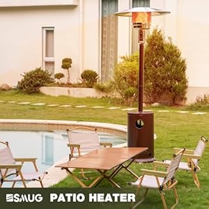 SMUG 48,000 BTU Propane Heater Outdoor Patio Heaters with Wheels, Patio Heater Deck Porch for Outdoor Use Camping Backyard Commercial,Double-Layer Stainless Steel Burner, 87" H SMUG 48000 BTU Propane Heater Outdoor Patio Heaters with Wheels Patio Heater Deck Porch for Outdoor Use Camping Backyard CommercialDouble Layer Stainless Steel Burner 87 H