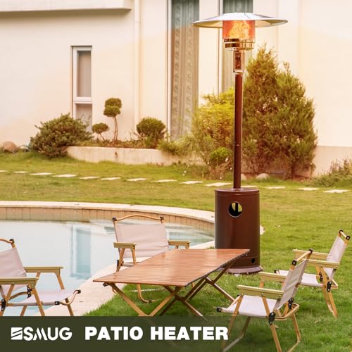SMUG-48000-BTU-Propane-Heater-Outdoor-Patio-Heaters-with-Wheels-Patio-Heater-Deck-Porch-for-Outdoor-Use-Camping-Backyard-CommercialDouble-Layer-Stainless-Steel-Burner-87-H SMUG 48000 BTU Propane Heater Outdoor Patio Heaters with Wheels Patio Heater Deck Porch for Outdoor Use Camping Backyard CommercialDouble Layer Stainless Steel Burner 87 H