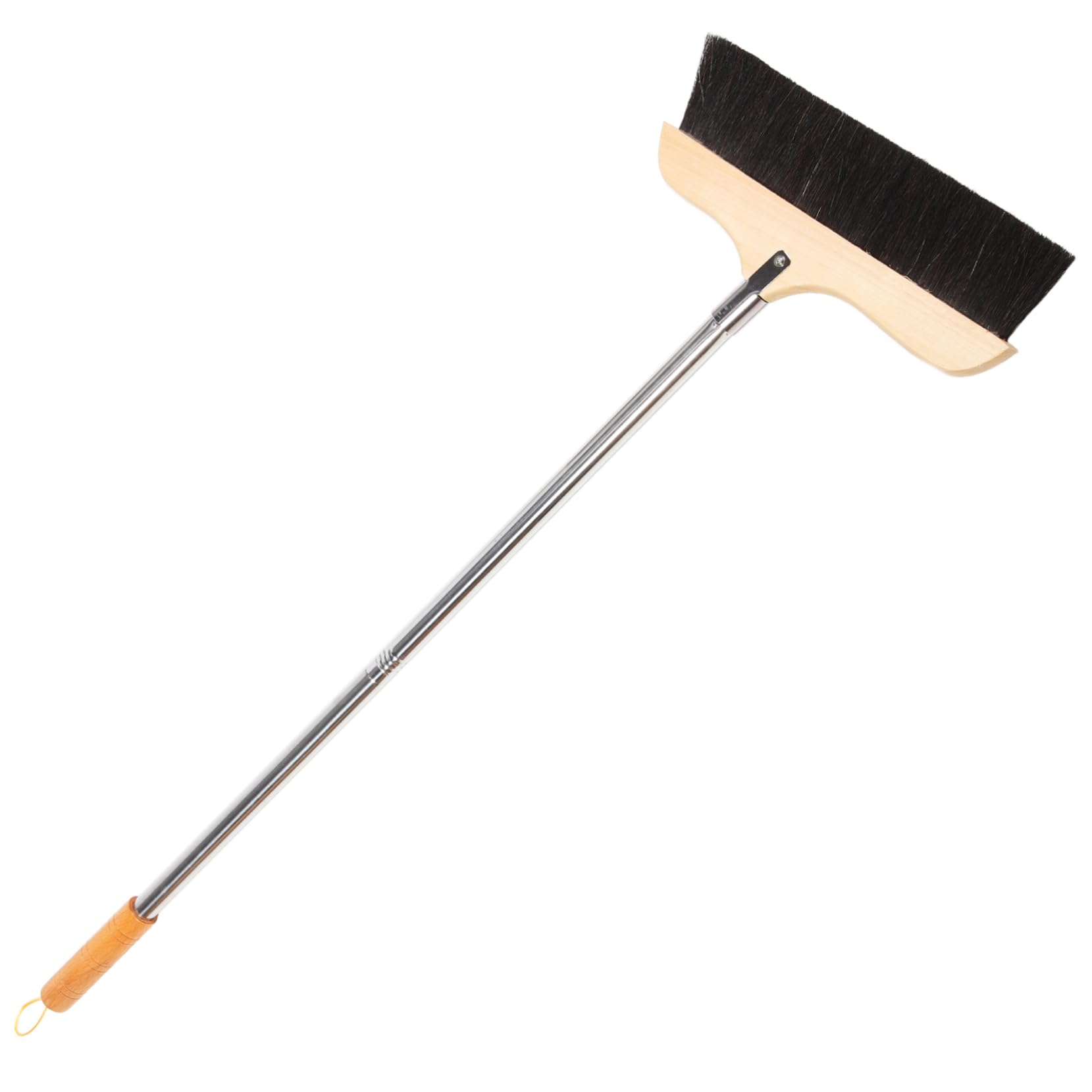 IWOWHERO Ergonomic Long Handle Soft Horsehair Broom for Hardwood Floor Sweeping Horsehair Bristle Broom