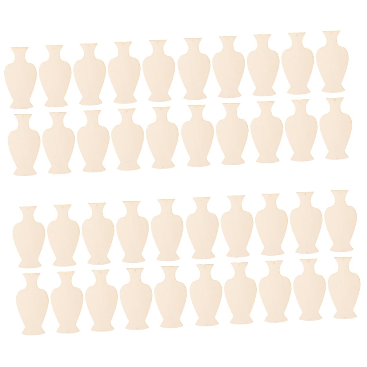 Housoutil 40 Piezas Madera sin Terminar Forma de Florero para Manualidades Diy Herramientas y Accesorios de Madera Ligeras y Fáciles de Pintar para Proyectos y Decorativos