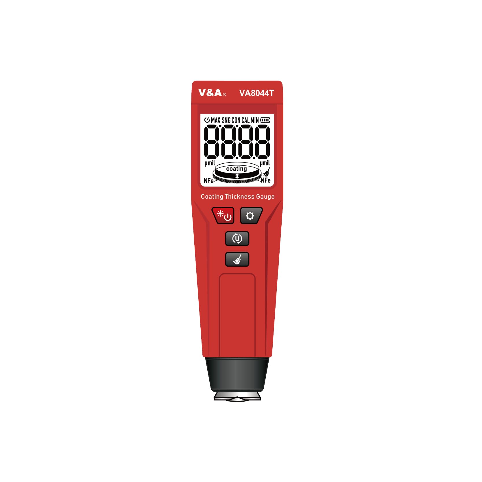V&A VA8044T Coating Thickness Gauge, Auto Substrate Identification, Flip Screen, Data Hold, Backlight-image-14
