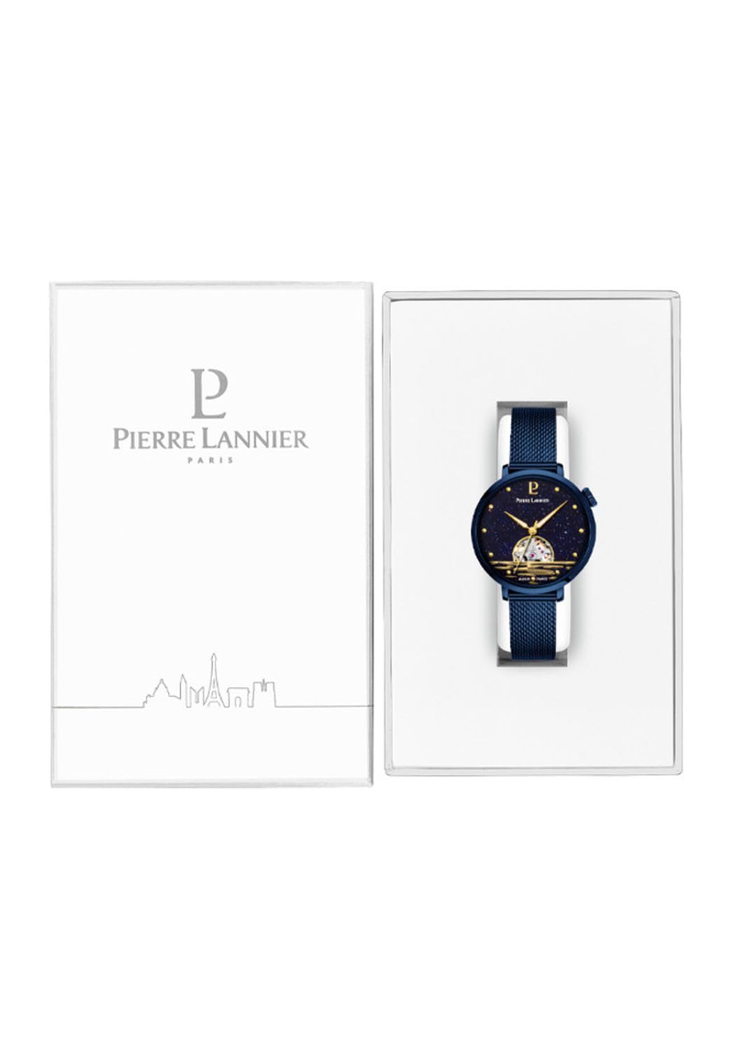 Pierre Lannier - Armbanduhr Automatic Australe - Automatic Uhrwerk - Gehäusedicke: 12.55 mm - Gehäusebreite: 35 mm - Edelstahl - 3 ATM