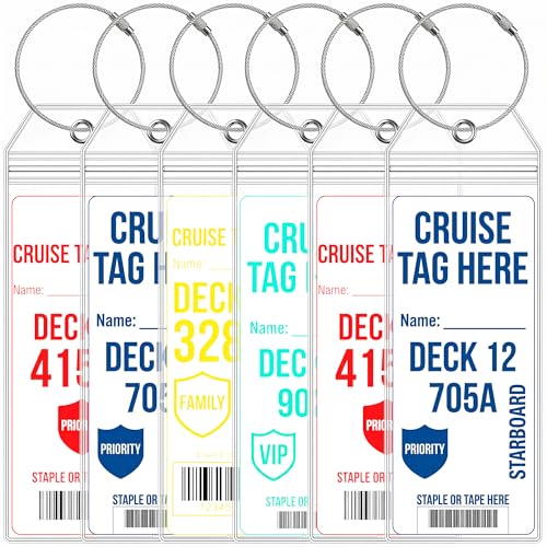 6 Pack Cruise Luggage Tag Holder for Royal Caribbean & Celebrity Ships - image 1