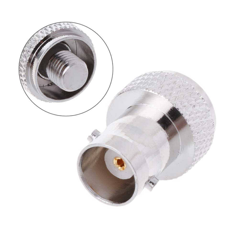 Cadania Silver Mx Bnc Antenna Adapter Radio Connector For Motorola Maxon Midland Tekk Icom