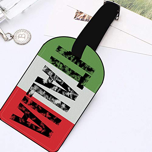 Italia-Italy Italian Flag Luggage Tag Suitcase Carry-On ID Bag Label Travel Accessories Baggage Name Tag - 1 pack4
