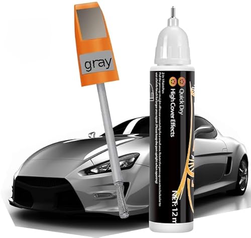 Touch Up Paint for Cars, Easy & Quick Auto Car Paint Scratch Repair, Two-In-One Automotive Car Touch Up Scratch Remover Pen for vehicles, Erase Car Scratches, 0.4oz (Gray-1pcs)