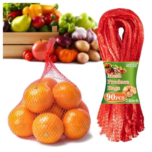 Bulk 90-Pack 24-Inch Mesh Produce Bags