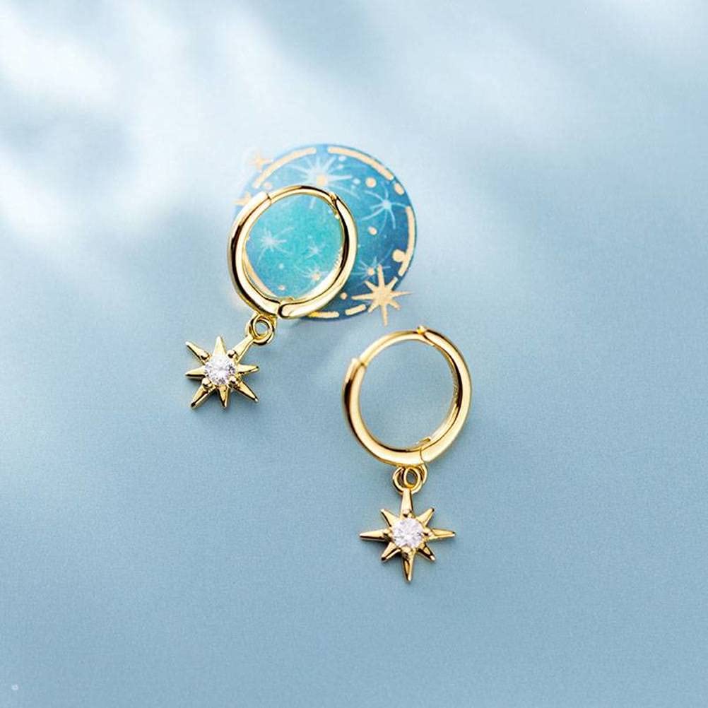 Pendientes de diamante único mujer Shining Star joyas de moda 7