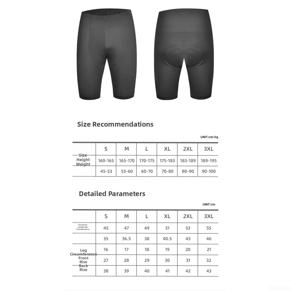 Honseadek Salopette da ciclismo da uomo e donna, con imbottitura in gel 3D, pantaloni sportivi ad alta elasticità, traspiranti, a compressione, con dettagli riflettenti