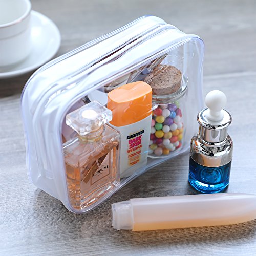Pangda 5 Pack Clear PVC Zippered Toiletry Carry Pouch Portable Cosmetic Makeup Bag for Vacation, Bathroom and Organizing… - Image 7