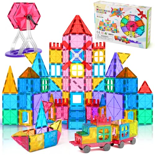 Jasonwell 100PCS Magnetic Tiles Set
