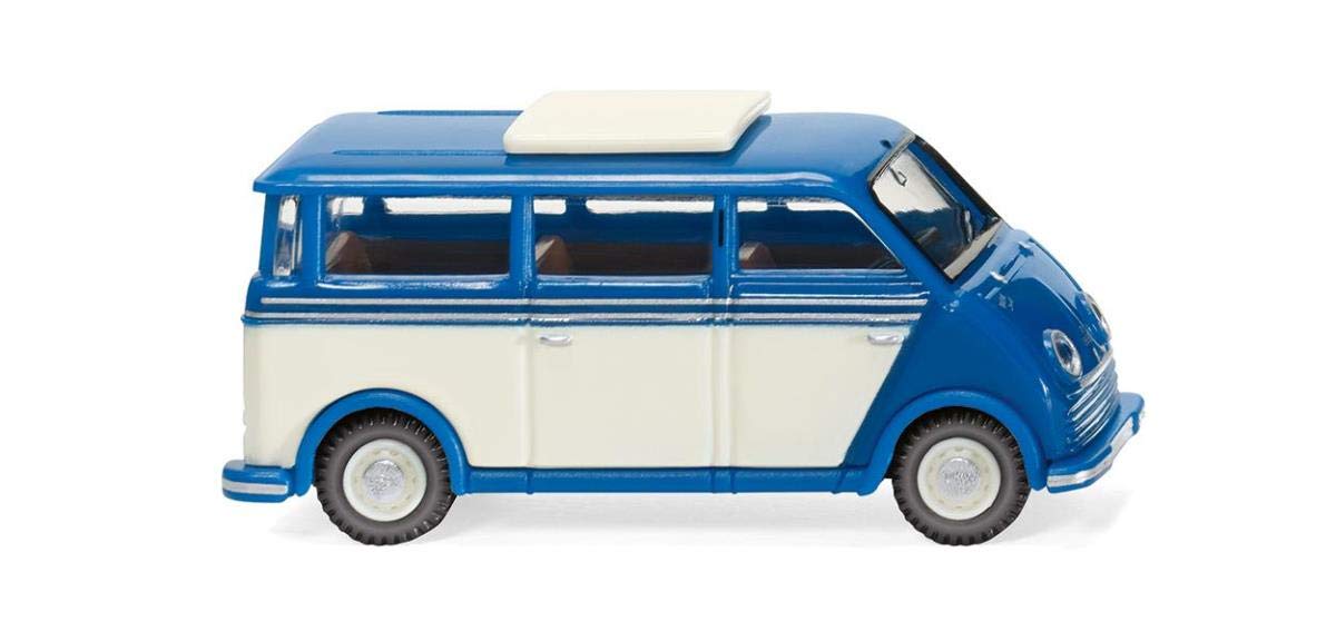 Wiking 033402 DKW Fast Truck Bus Blue/Pearl White Miniature Model 1:87 - No Toy
