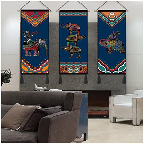 B&B wandtapijten, kwastjes kunst tapijt, woonkamer achtergrond muur opknoping, hal trap opknoping schilderij 45x120cm - Image 5