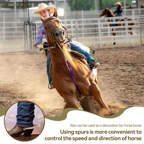 West Spur, Pferd Spurs West Cowboy Stil Western Spurs Zink Legierung Spurs Vintage Spur Walking Pferd Seil Spurs Reiten Pferd Seil Spurs Booten Spurs für Reiten Reiten Pferd