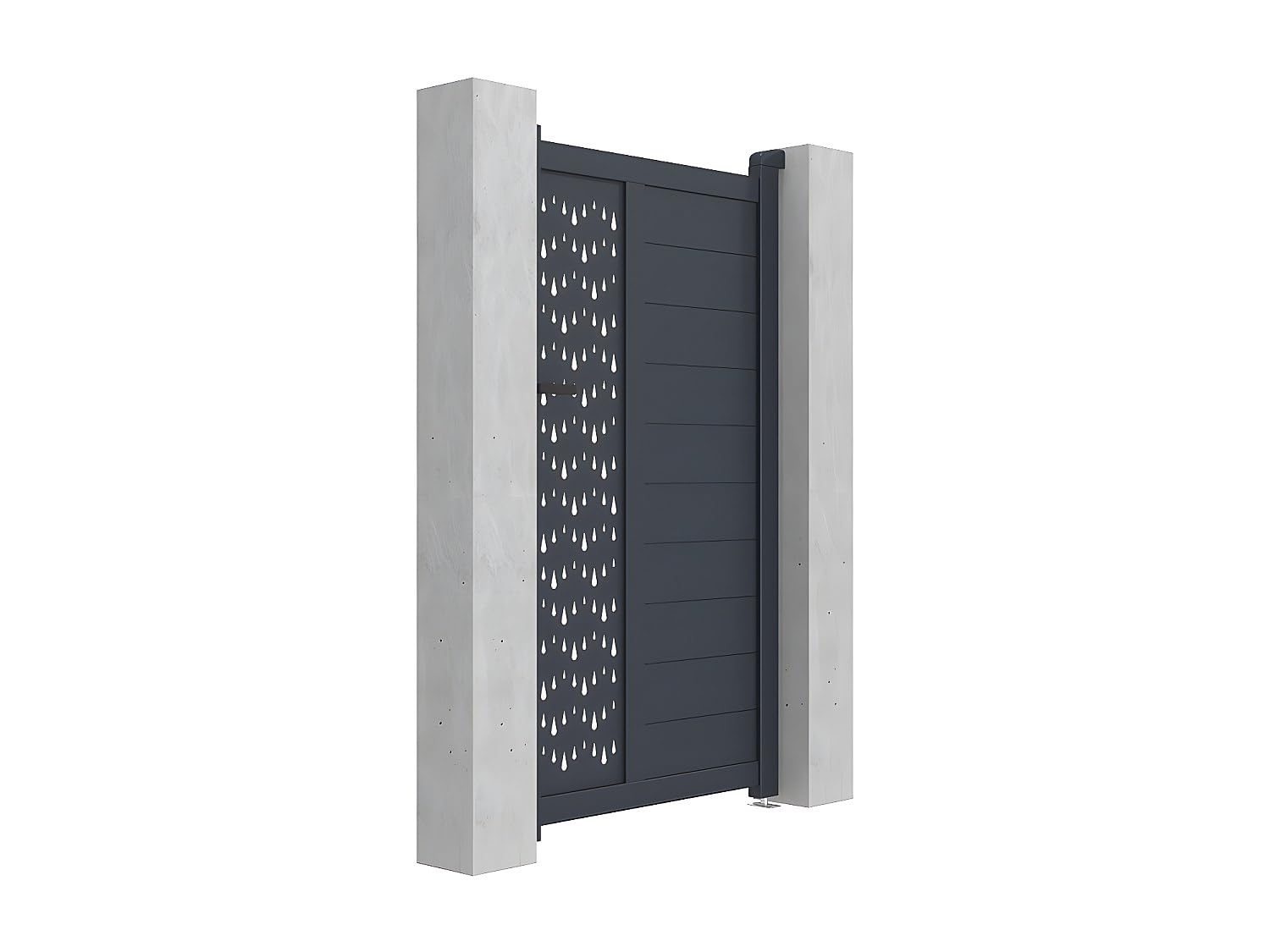 Venta-unica - PortÛn de aluminio Ancho 103 x Alt. 181 cm antracita GREGOR