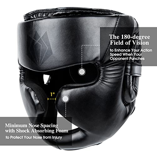 Fitst4 Boxing Headgear Head Protection Sparring Head Guard Pu Leather Muay Thai Helmet For Martial Arts Karate Bjj Training #TOP1