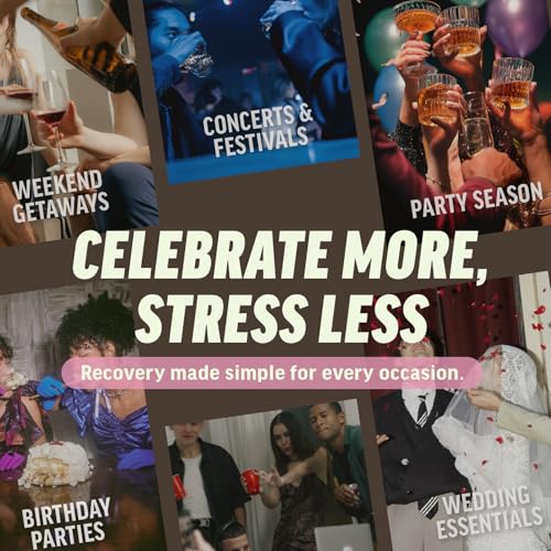 Hangover Kit Deluxe XL – 17pc Pre-Filled Premium Bags – 21st Birthday Gifts for Her, Bachelorette Party Supplies, Girls Weekend Favors, Wedding Recovery Must-Haves, Trip Celebration Essentials - Image 4