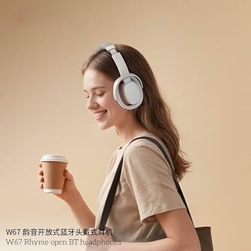 W67 Rhyme Bluetooth 5.4 Destekli Kablosuz Kulaklık (Siyah)