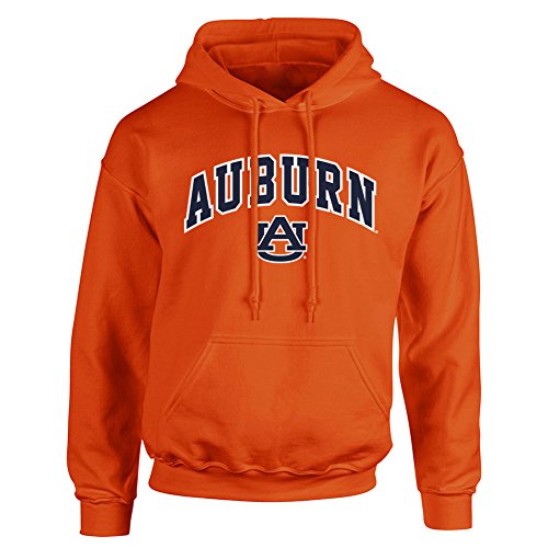 Elite Fan Shop Auburn Tigers Hooded Sweatshirt Arch Orange - Large