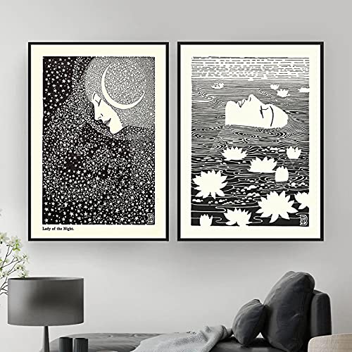 Impression art mural deesse astrale affiche vintage de haute precision 50x70 cm