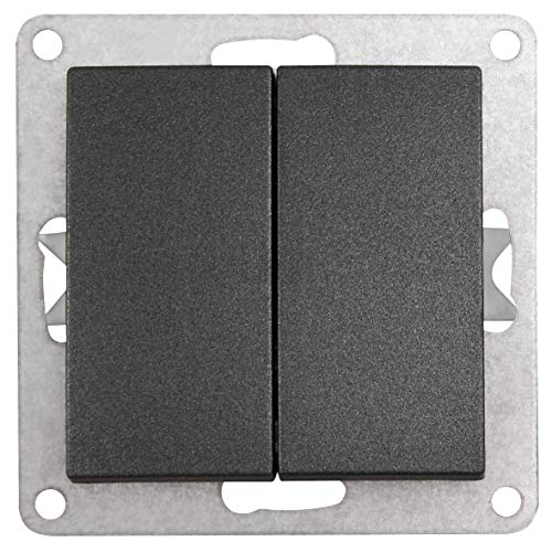 MC POWER - Wechselschalter | FLAIR | 2-fach, 250V~/10A, UP, anthrazit, matt