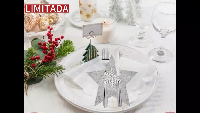 12 Pcs Porte Couverts Noël En Étoile Pochette Couvert Noël Porte