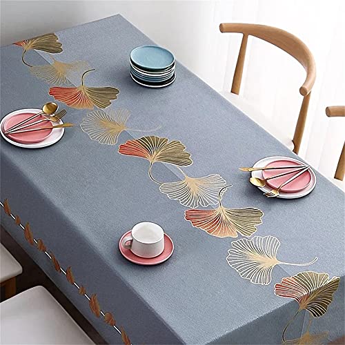 Kokomimi Nappe Rectangulaire Antitache Nappe en Toile Cirée Rectangulaire en PVC Nappe Imperméable Imprimée Rétro pour Table à Manger Picnic Party Jardin Nappe de Cuisine, 140x200cm Cover
