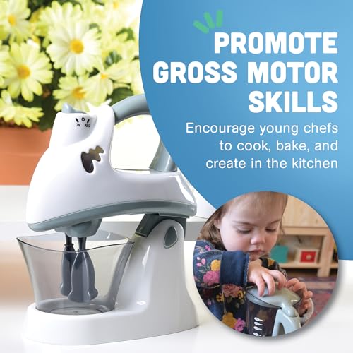 image for Constructive Playthings Play Kitchen Appliances, Kids Blender and Mixe