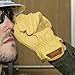 Klein Tools 60604 Work Gloves, Premium Cowhide Leather Gloves, Abrasion-Resistant Split Leather Palm Patch, Large