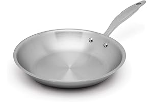 Heritage Steel 10.5 Inch 316Ti Skillet - Non-Toxic, Induction Ready Stainless Steel Cookware