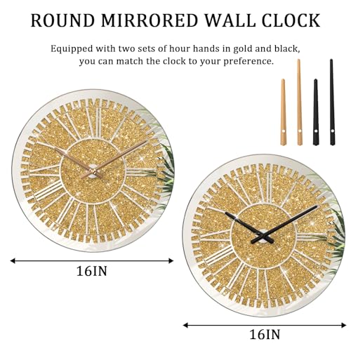 Reloj de Pared Redondo Dorado 16 pulgadas miniatura 5