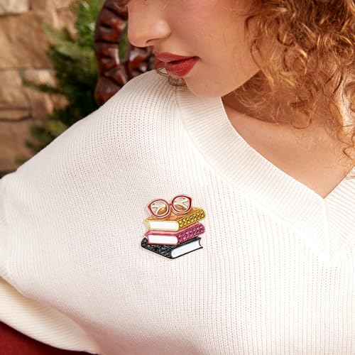 Image of Book Brooches and Pins for Women Teachers Day Gift Fashion Accessories